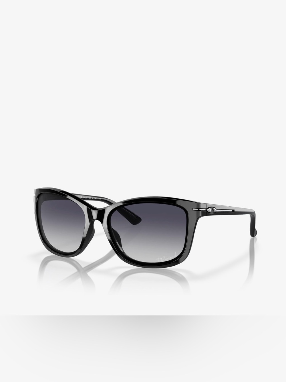 Oakley Drop In Black Frame Sunglasses with Gradient Smoke Lenses